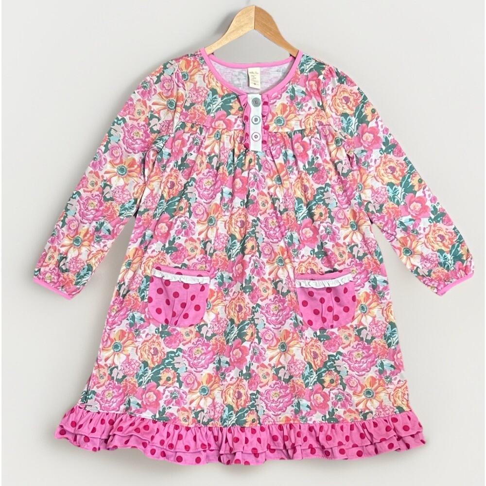 Matilda Jane Wonderment Always Dreaming Nightgown Girls Size 8 Pink Floral